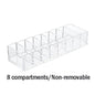 Household Transparent Divided Cosmetic Storage Box Sorting and Detachable Plastic Desktop Storage Box