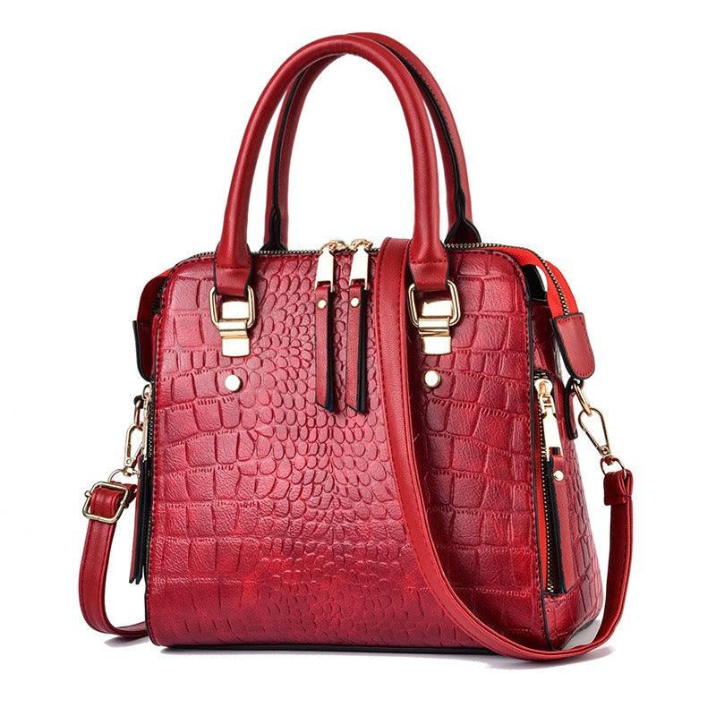 Luxe Alligator Leather Shoulder Bag - Stylish Premium Leather Bag for Women Country in My Heart