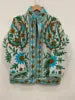 Cotton Velvet Fabric New Suzani Embroidery Jacket For women Casual Short Floral Jacket Boho Style Street Fashion NovaCart