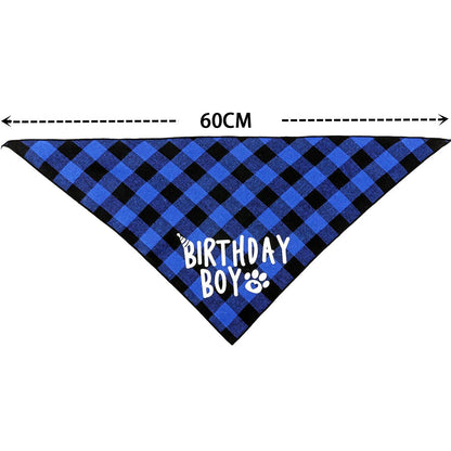Pet Birthday Set  Triangle Scarf Hat Pet Party Decoration Styling Outdoor Creative