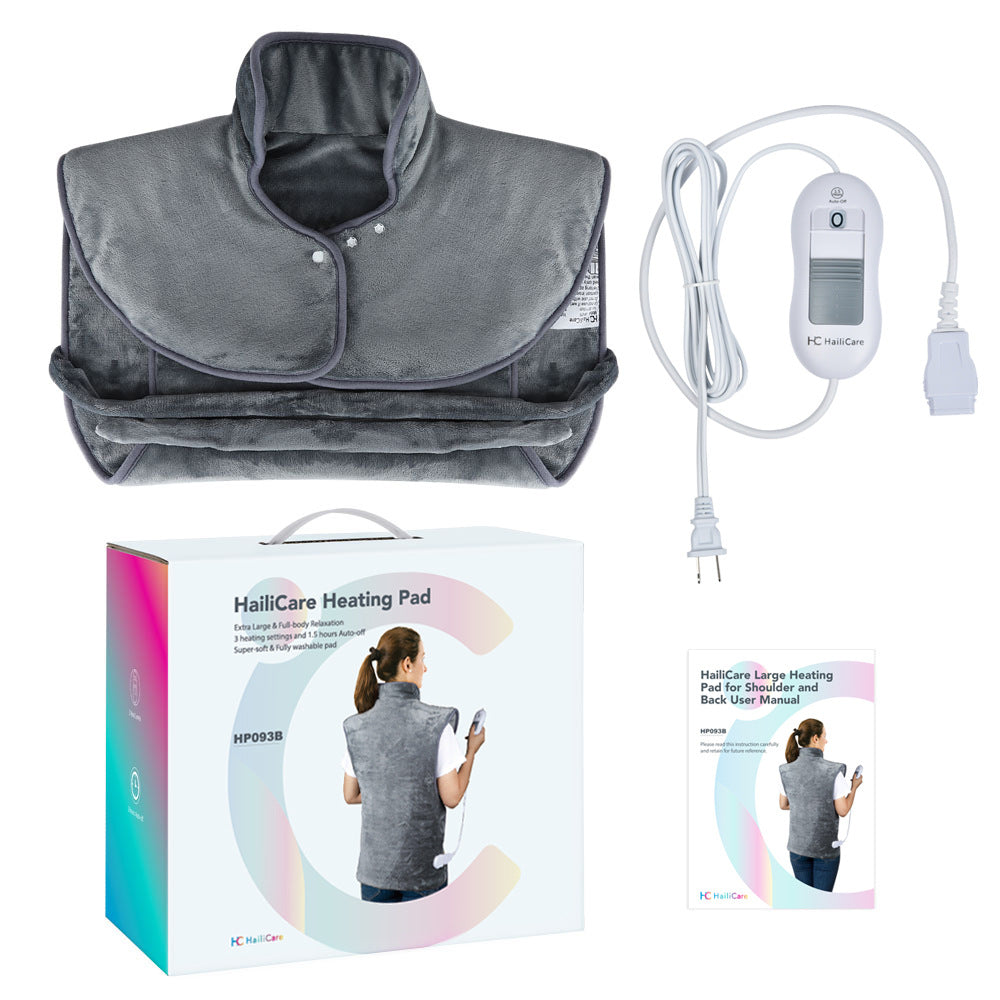Plug-In Heating Shawl Blanket Flannel 3-Speed Shoulder Neck Back Warm Clothes Electric Blanket