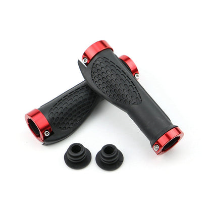 Bicycle Handlebars Mountain Bike Aluminum Alloy Bilateral Lock Anti-Skid Handlebars Riding Rubber Meat Ball Handlebars Vice Handle