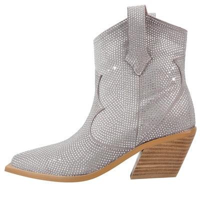 Women’s Rhinestone Encrusted Bootie Style Cowboy Boots Country in My Heart