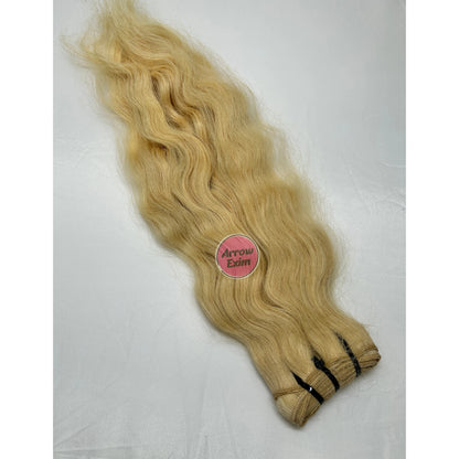 Wholesale 100% Natural Blonde Curly Remy Human Hair Extensions 10A Machine Double Weft Single Drawn Ends Bulk Export Supplier NovaCart
