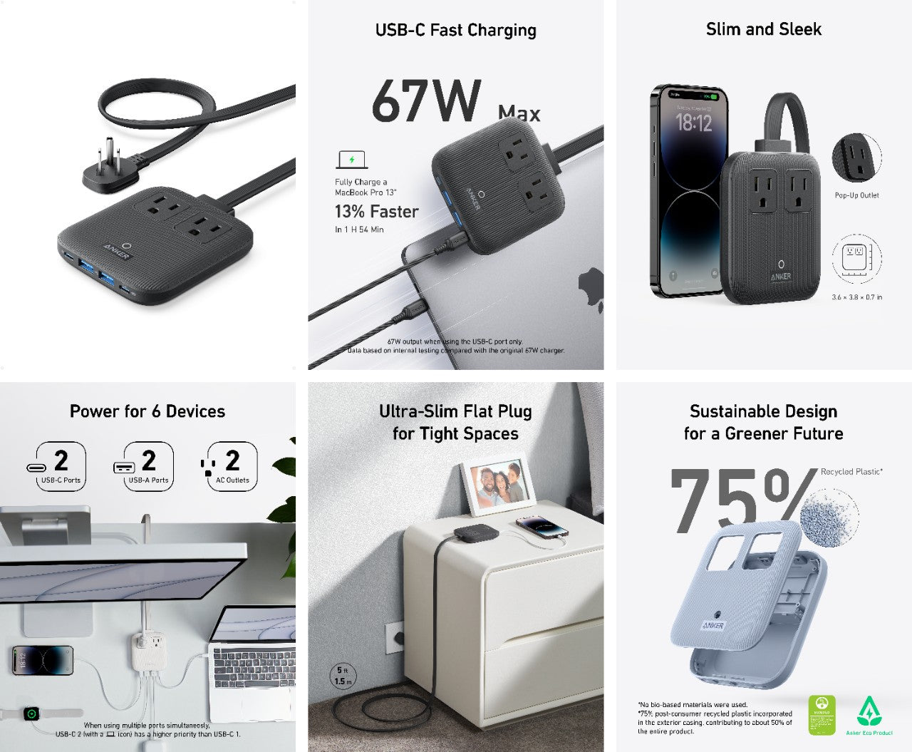 Anker Nano Charging Station (6-in-1, 67W) Anker