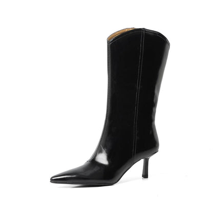 Elegant Stiletto Mid-Calf Boots Country in My Heart