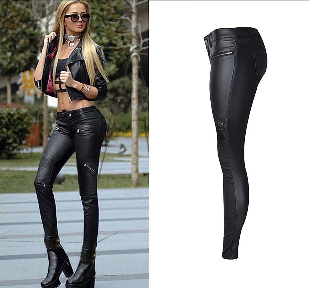 Rebel Rider Multi-Zip Skinny Motorcycle Pants - Edgy Street Style & Bold Fit Country in My Heart