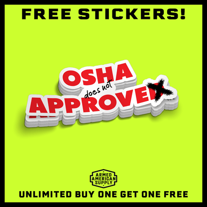 OSHA Hard Hat Decal Armed American Supply