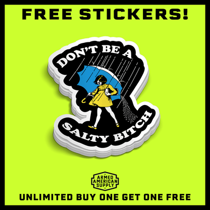 Salty Bitch Hard Hat Decal Armed American Supply