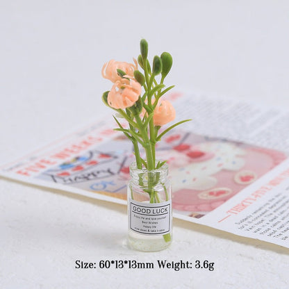 Multicolor three-dimensional luminous vase, creative handmade DIY cream glue accessories, resin small parts