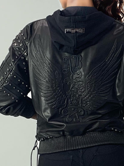 Leather Bomber Jacket Apple Bottom Jeans