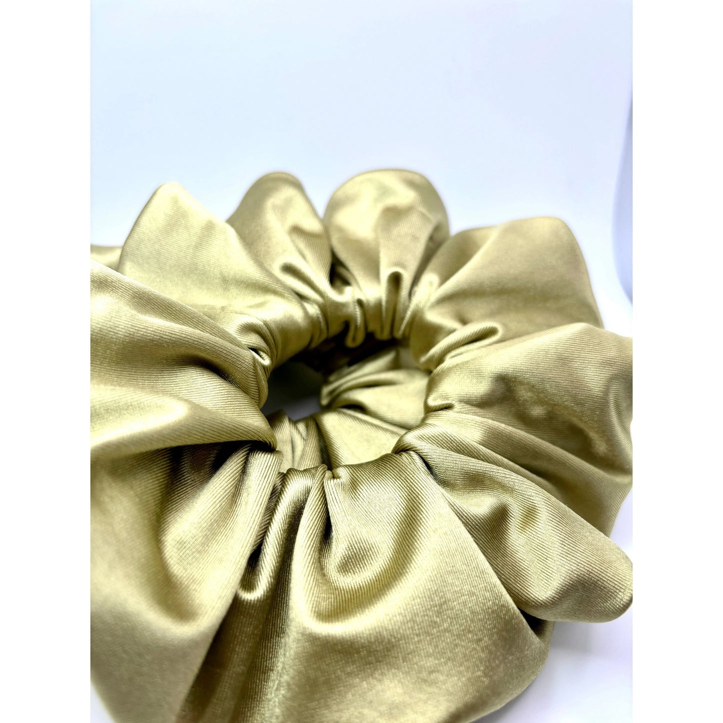 Golden Olive Stretch Silk Scrunchie Enchanted Scrunch