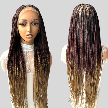 Black with brown tips 20inches knotless braids HOL stores