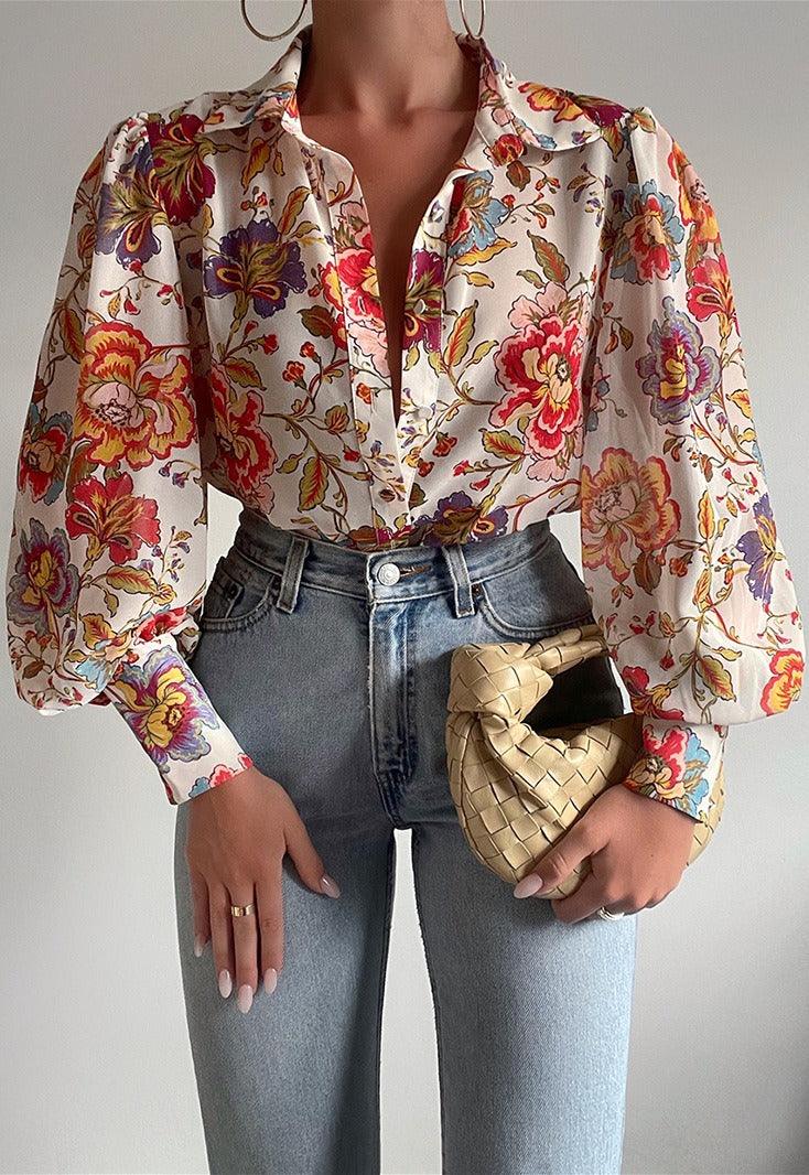 Long Sleeved Single Breasted Casual Top | Colorful Cowgirl Fashion for Every Day Country in My Heart