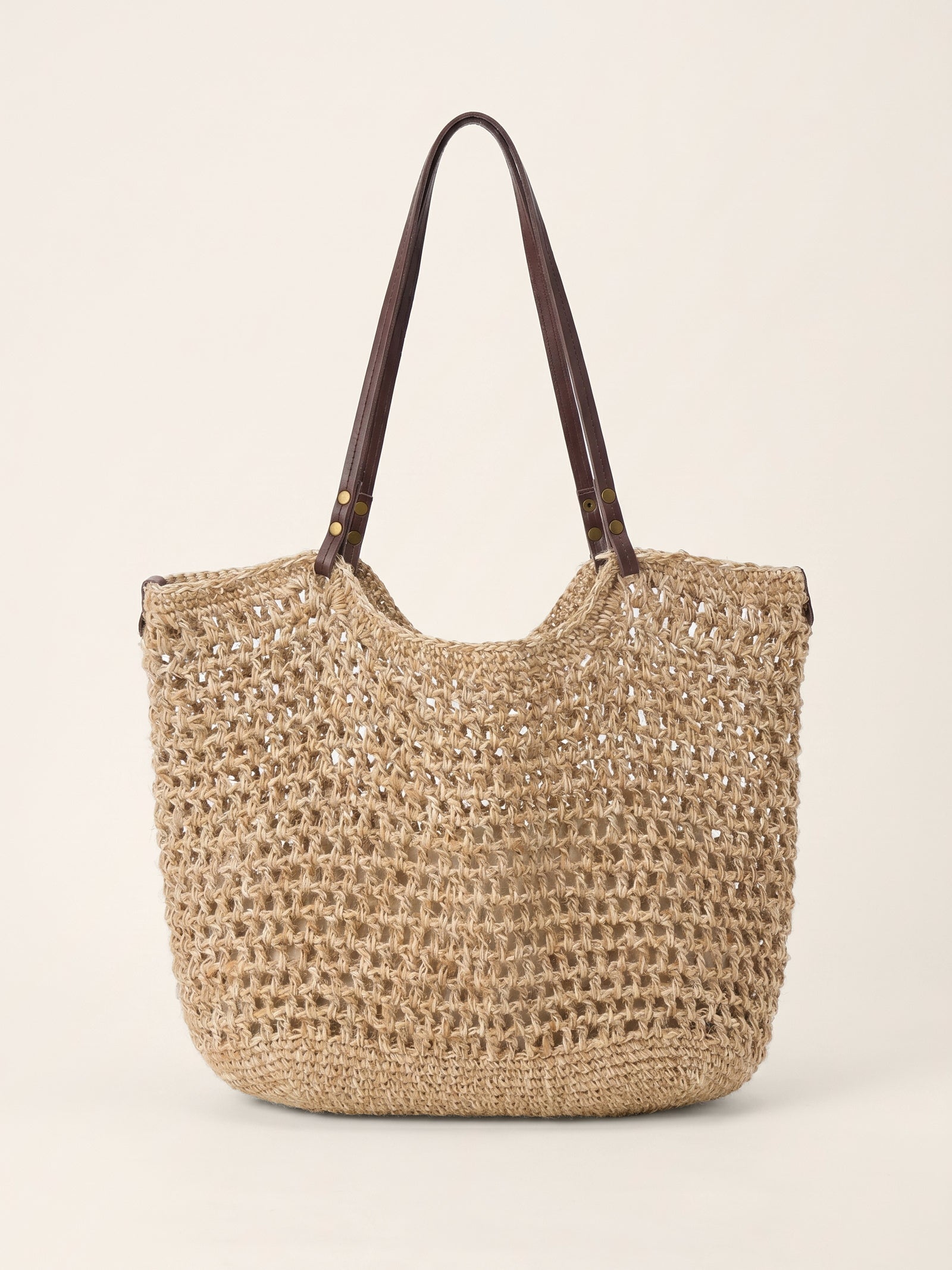 Linen-Cotton Open-Weave Tote Bag With Zip Pouch LINTICO