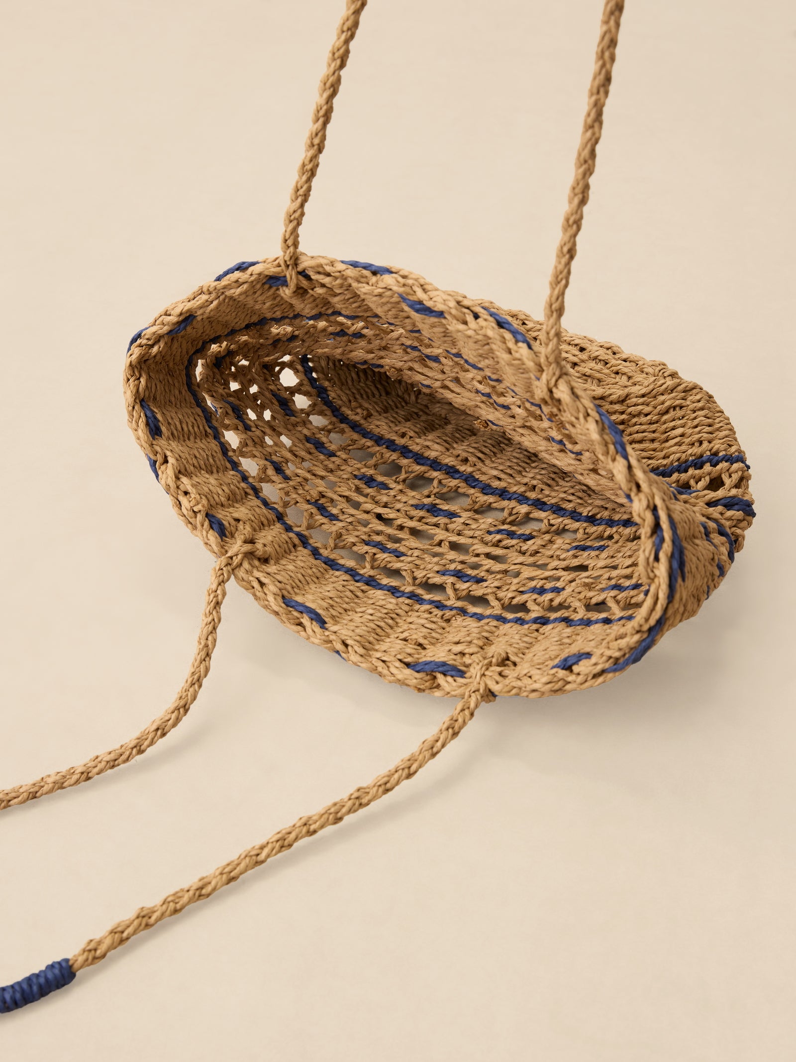Handwoven Paper Straw Open-Weave Tote Bag LINTICO