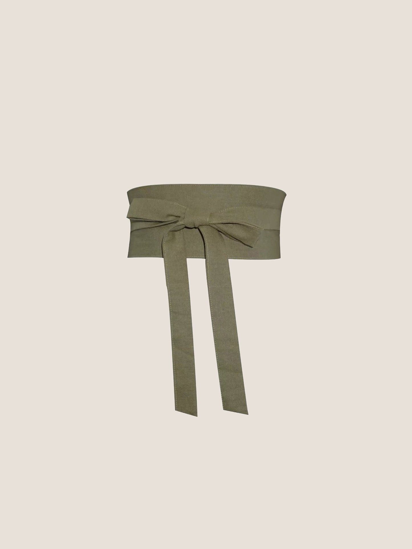 Linen Wide Tie-Front Waist Belt ZAFIRA LINTICO