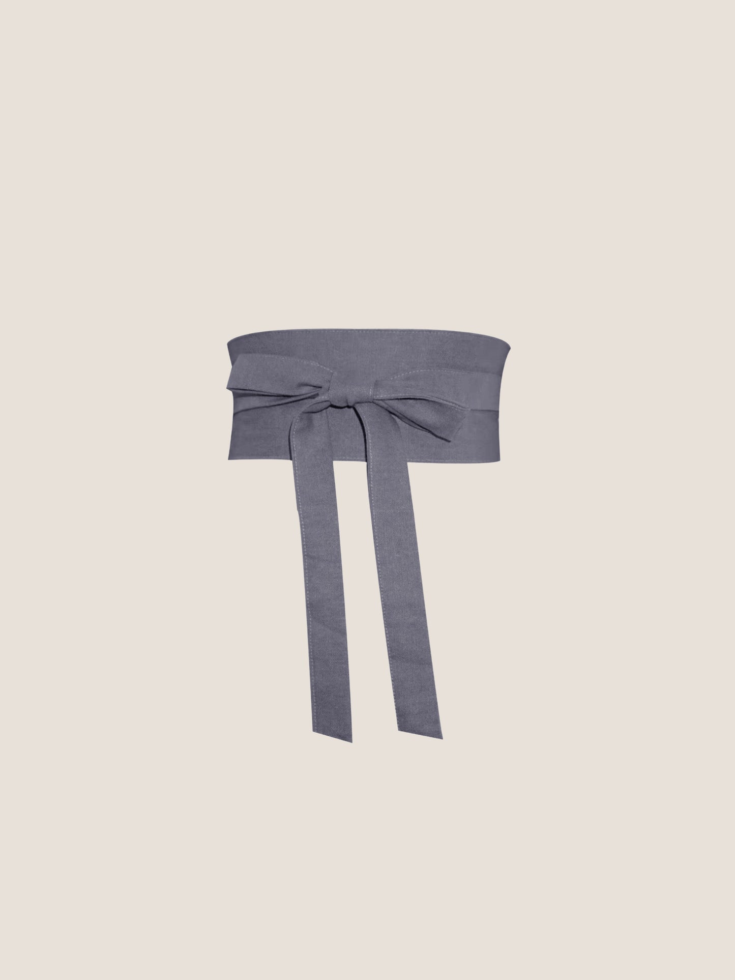 Linen Wide Tie-Front Waist Belt ZAFIRA LINTICO