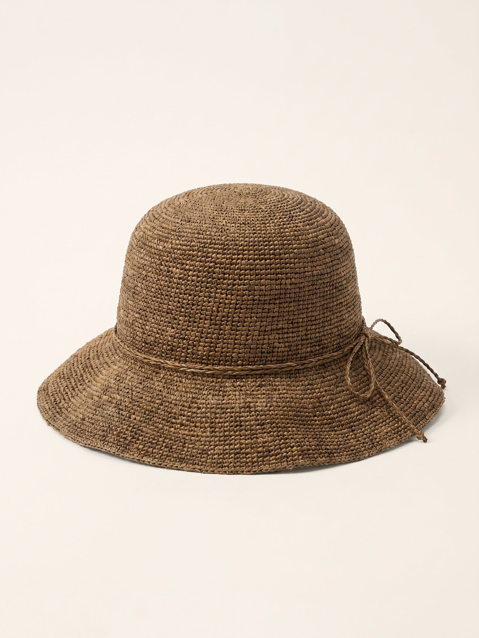 Handwoven Raffia Wide-Brim Sun Hat With Removable Bow LINTICO