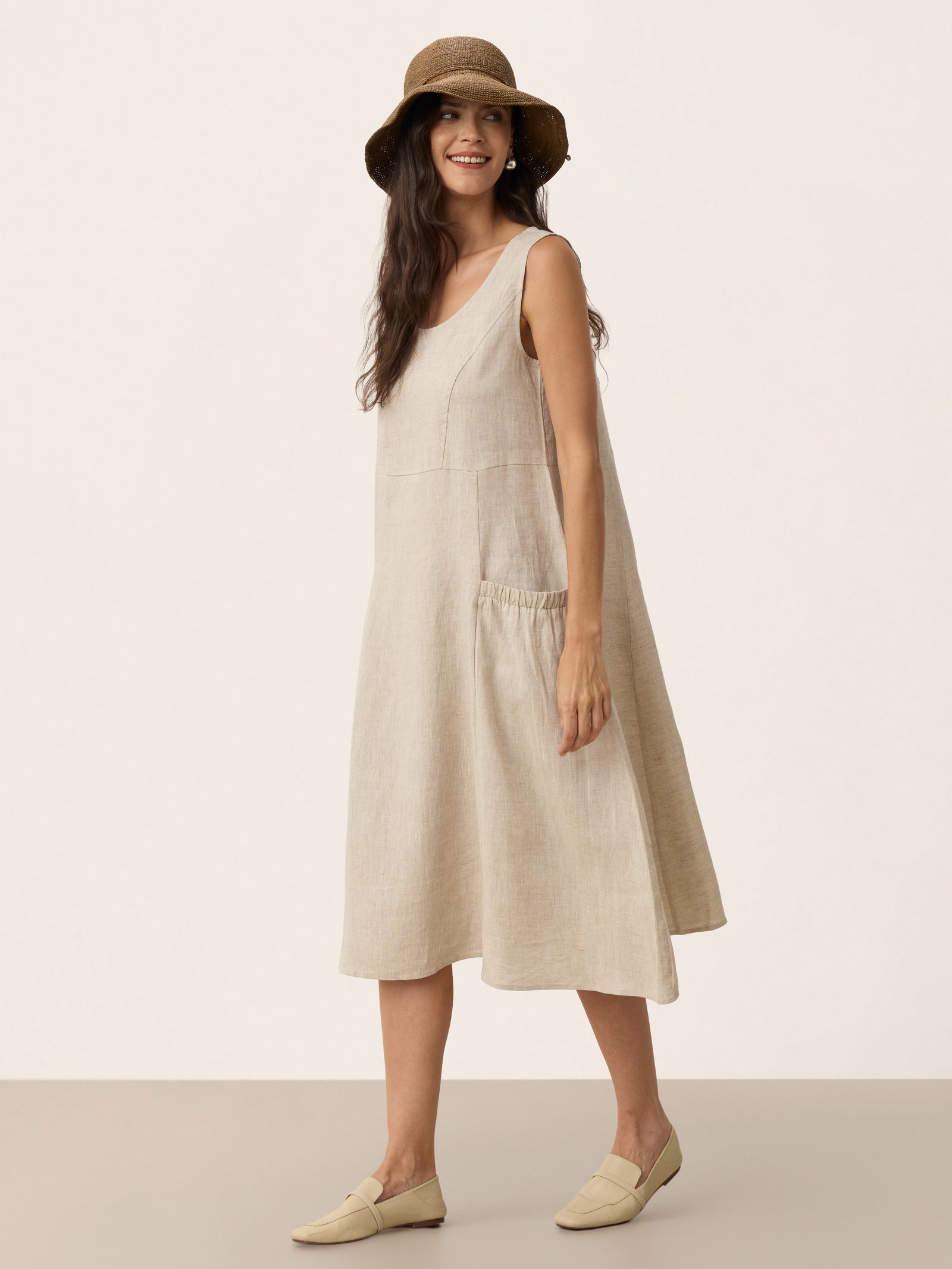 Handwoven Raffia Wide-Brim Sun Hat With Removable Bow LINTICO
