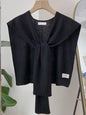 Wool Textured Knit Shawl Scarf LINTICO