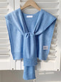 Wool Textured Knit Shawl Scarf LINTICO