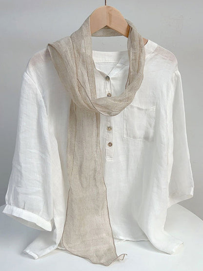 100% Linen Hand-Tie-Dyed Scarf LINTICO