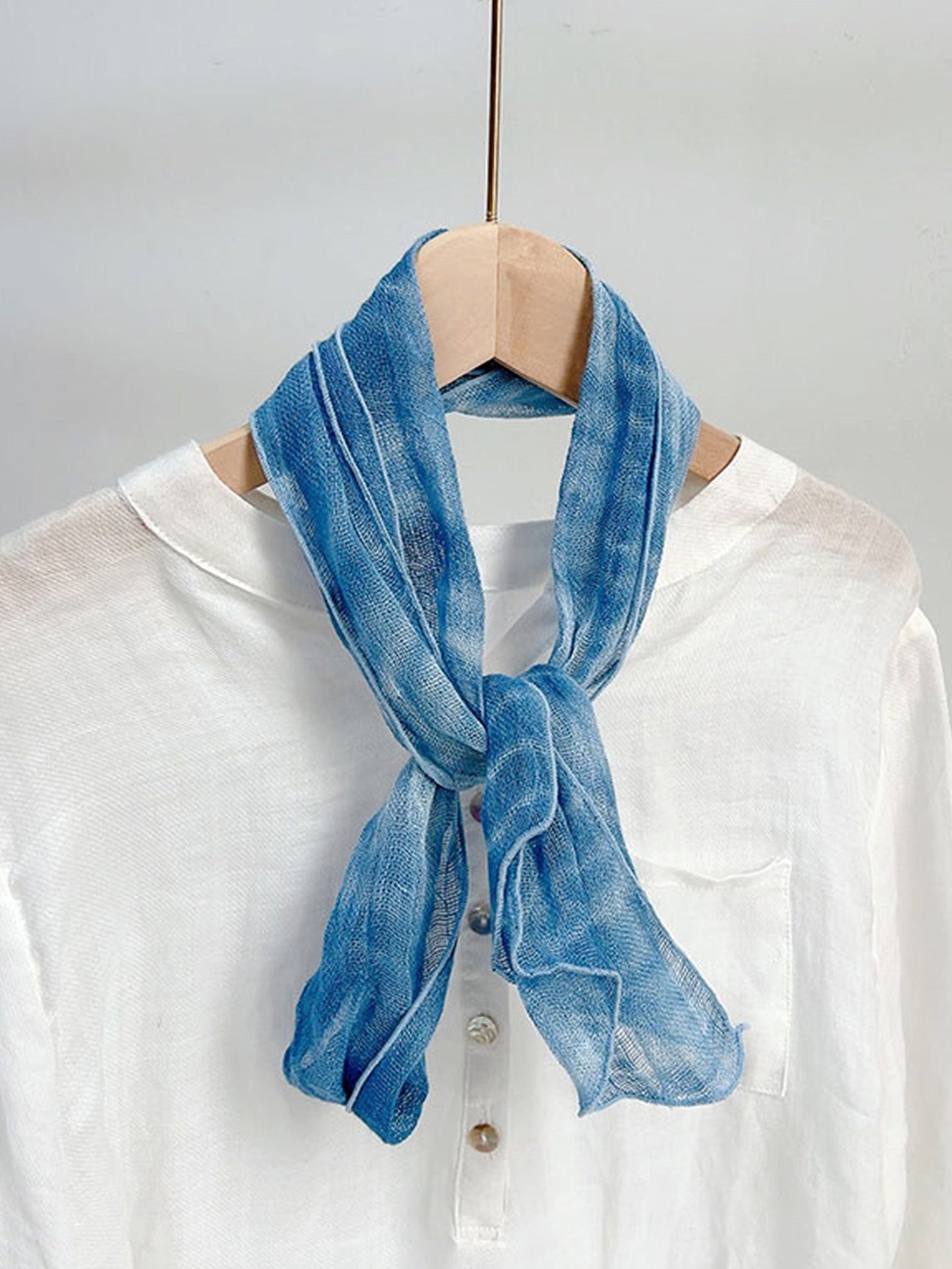 100% Linen Hand-Tie-Dyed Scarf LINTICO