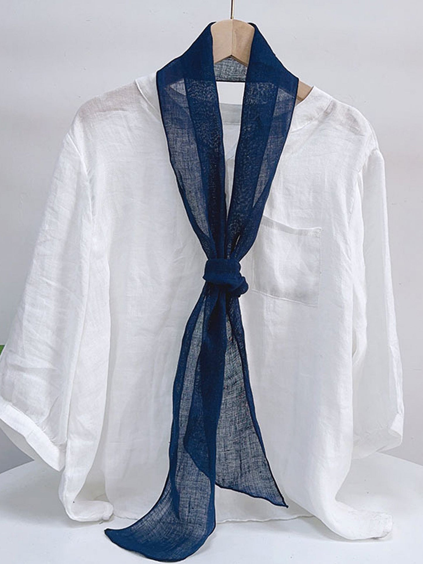 100% Linen Hand-Tie-Dyed Scarf LINTICO