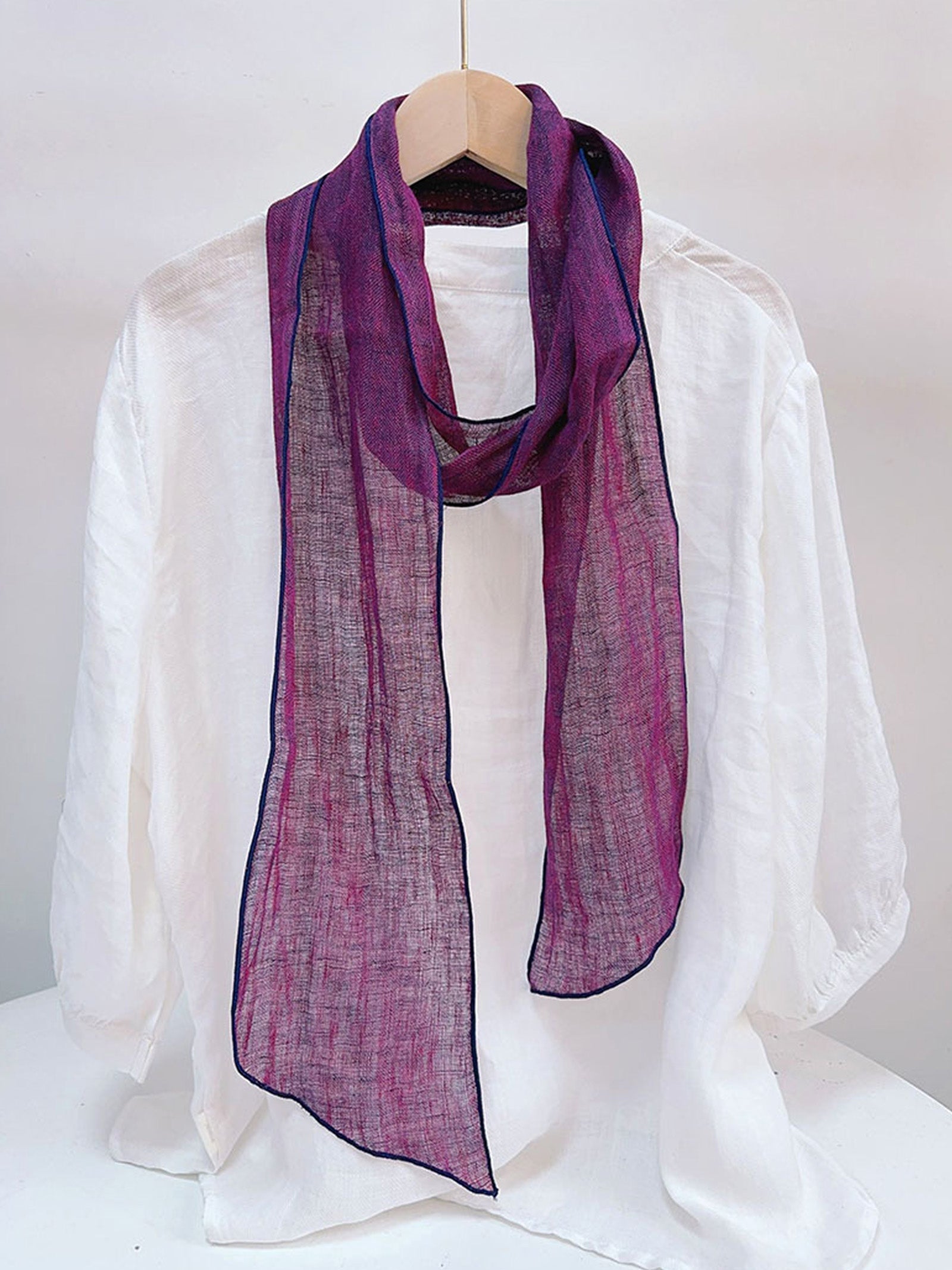 100% Linen Hand-Tie-Dyed Scarf LINTICO