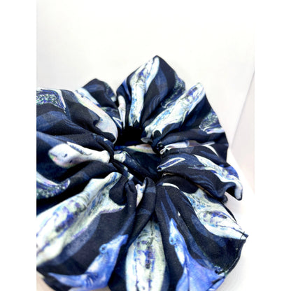 Dark Blue Shark Scrunchie Enchanted Scrunch