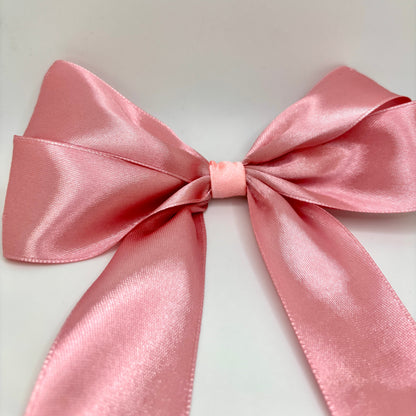 Pink Silk Valentine's Day Double Long Bow Enchanted Scrunch
