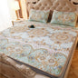 Summer Bed Sheet Ice Silk Mat Soft and Comfortable Latex Mattress Bedding Three-piece Breathable Mat for Comfortable Sleep