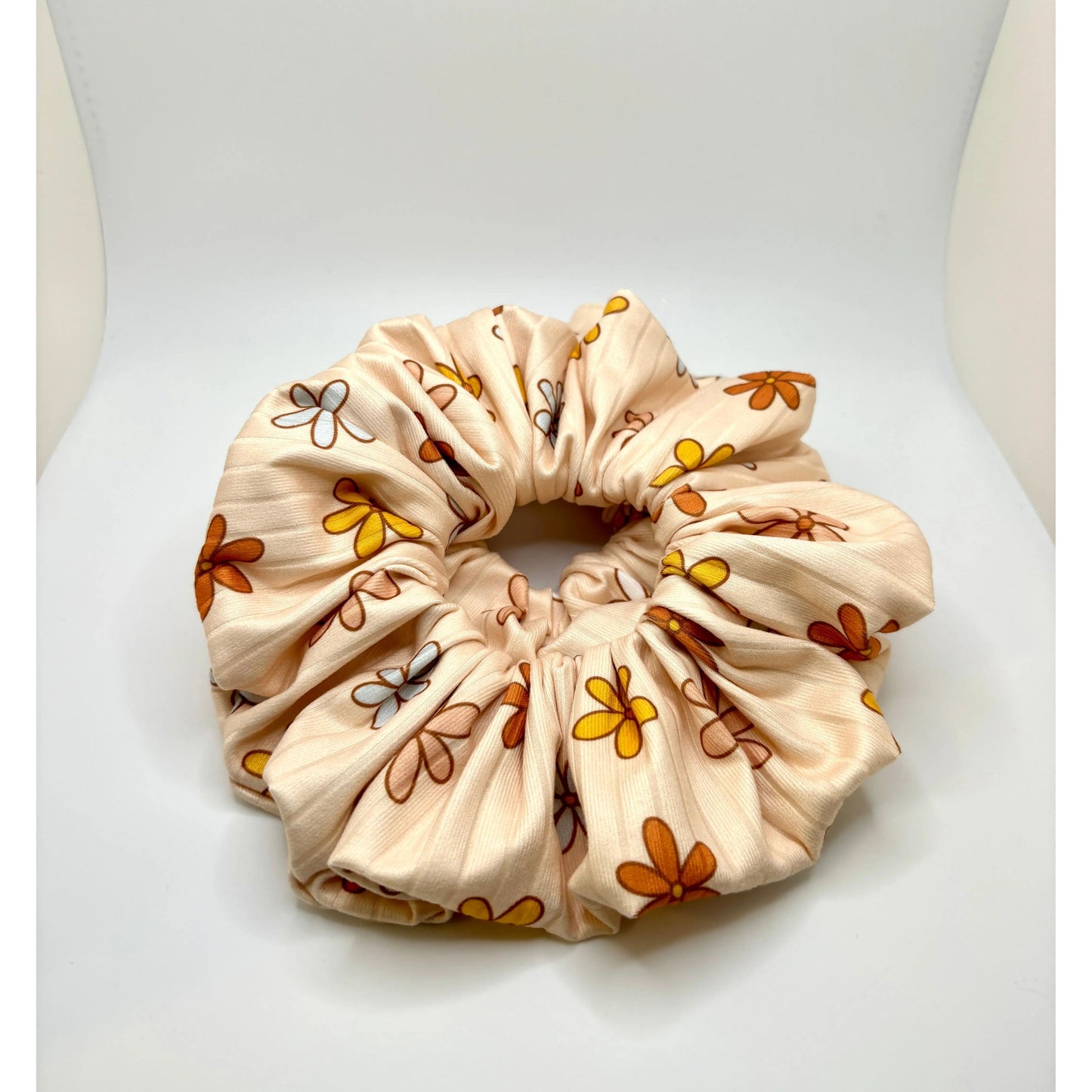 Retro Flower Summer Ribbed Scrunchie Enchanted Scrunch