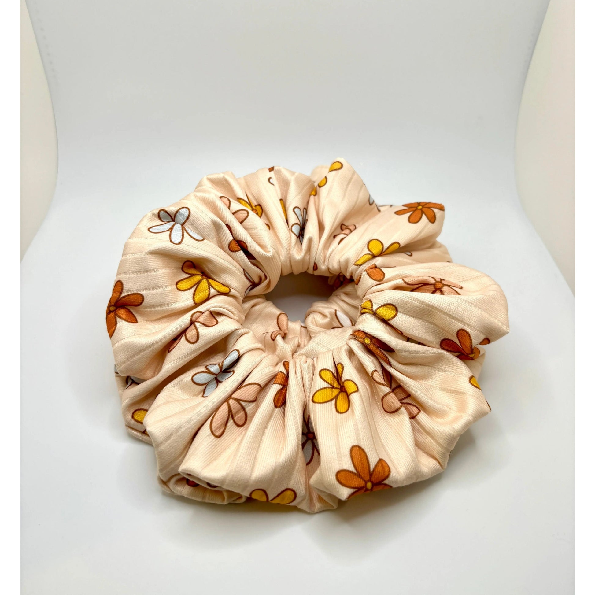 Retro Flower Summer Ribbed Scrunchie Enchanted Scrunch