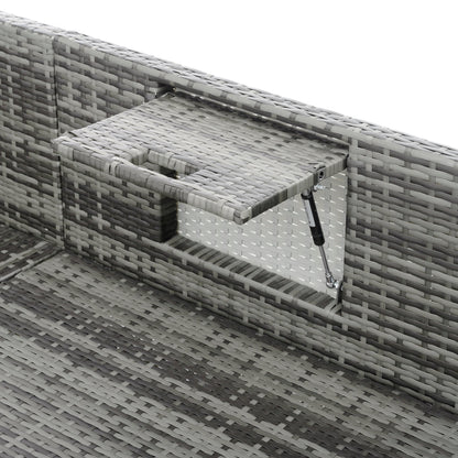 Patio Furniture, Outdoor Furniture, Seasonal PE Wicker Furniture,5 Set Wicker Furniture With Plywood Coffee Table V.I.P Digital Presence