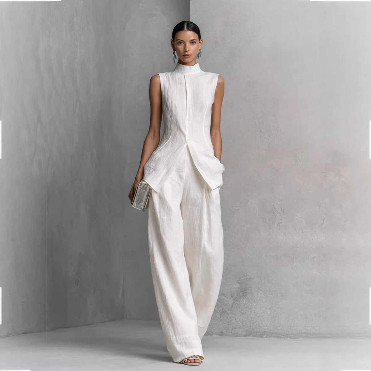 Women's Solid Color Sleeveless Top & Long Pants Two-Piece Set – 4 Colors XS–XXL FitiqueFit