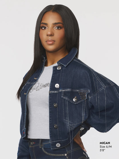 Denim Chain Link Jacket Apple Bottom Jeans