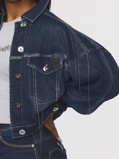 Denim Chain Link Jacket Apple Bottom Jeans