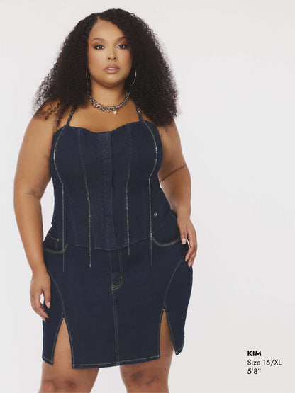 Chain Link Bustier Apple Bottom Jeans