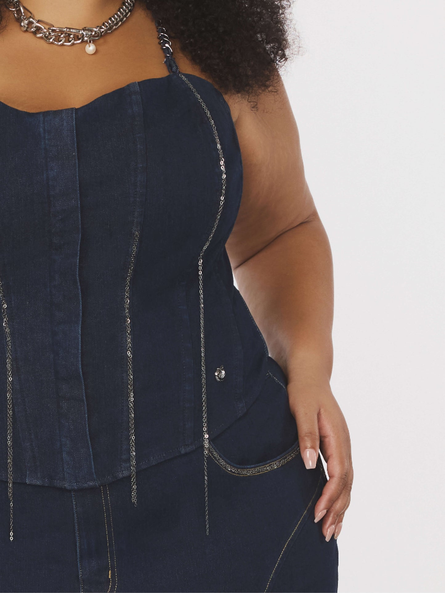 Chain Link Bustier Apple Bottom Jeans