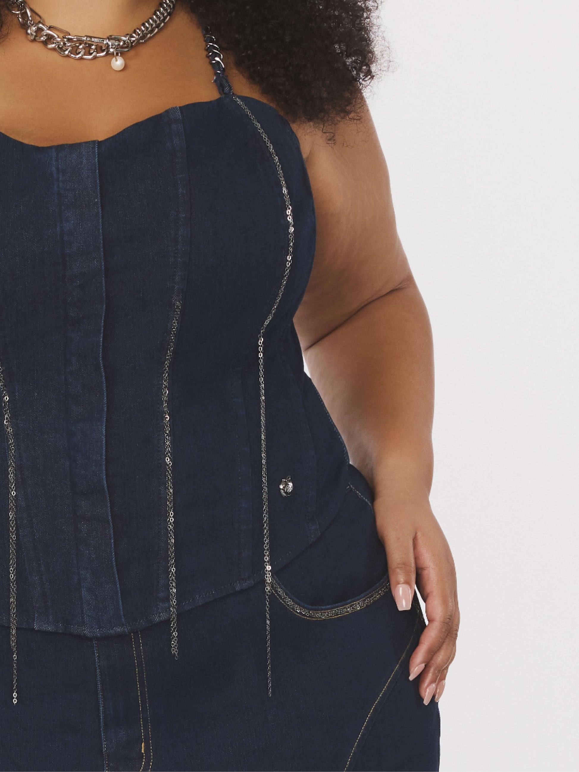 Chain Link Bustier Apple Bottom Jeans