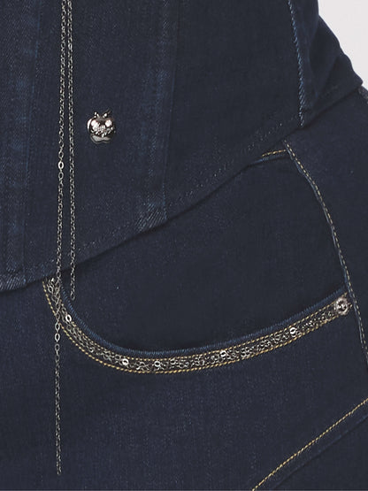 Chain Link Bustier Apple Bottom Jeans