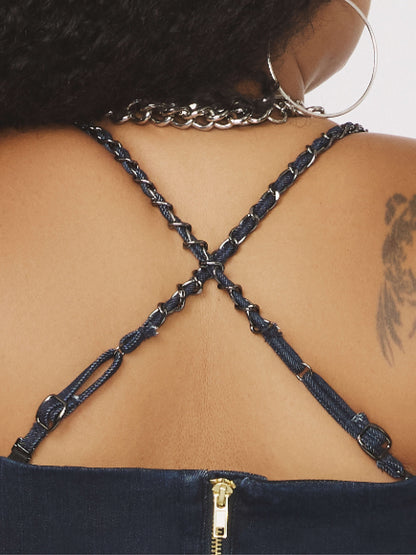Chain Link Bustier Apple Bottom Jeans