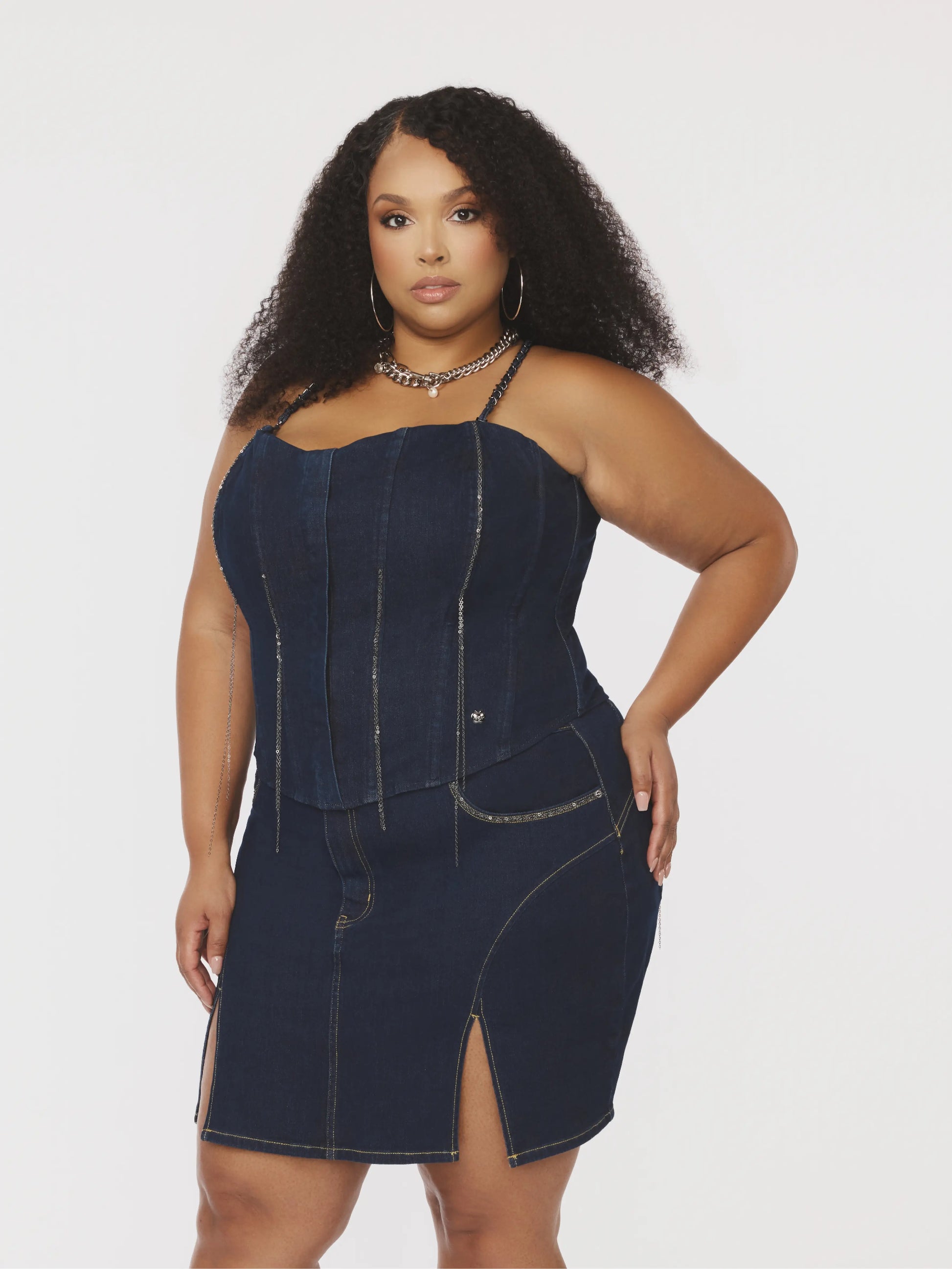 Chain Link Bustier Apple Bottom Jeans