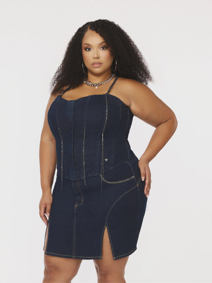 Chain Link Bustier Apple Bottom Jeans