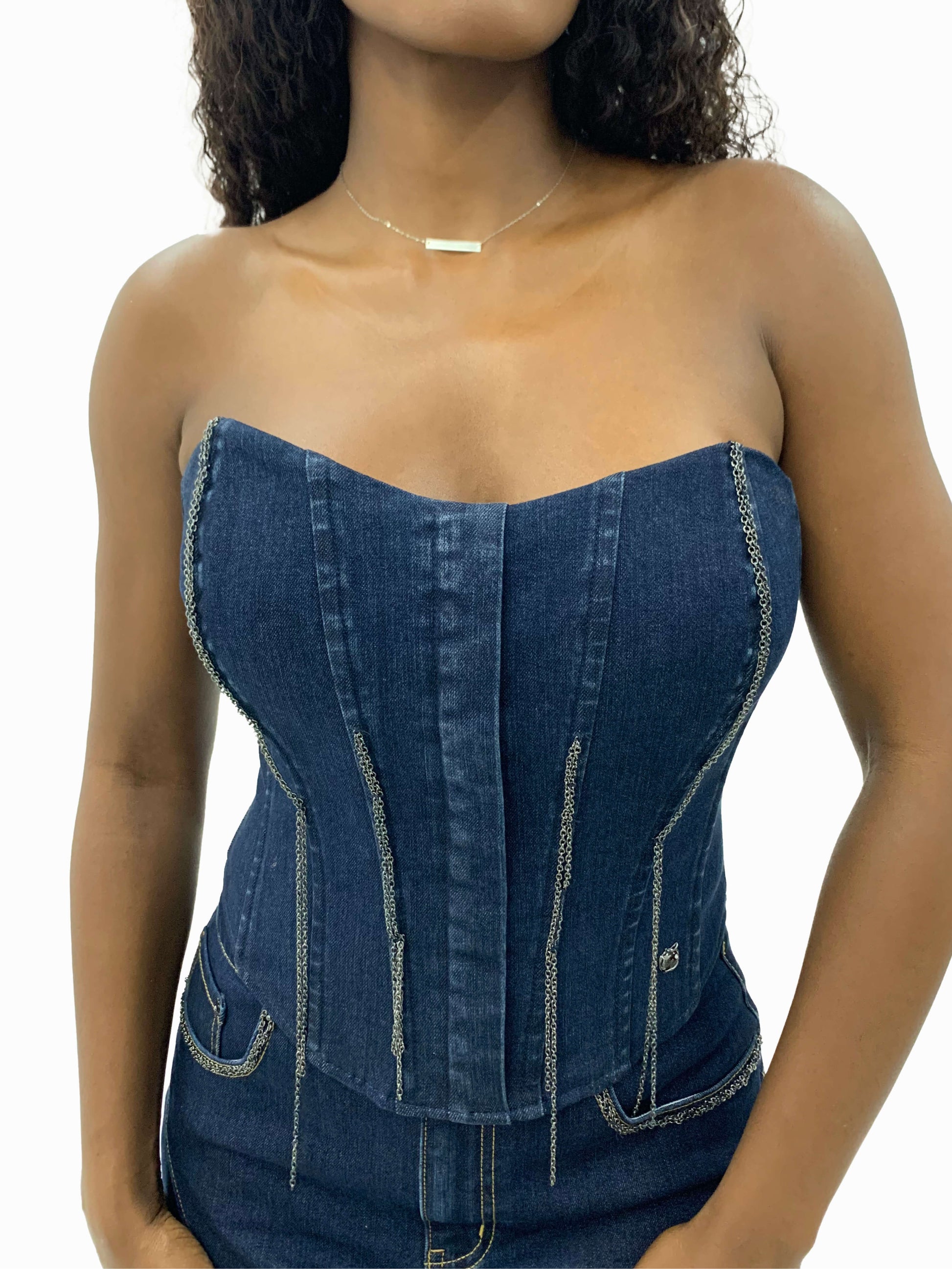 Chain Link Bustier Apple Bottom Jeans