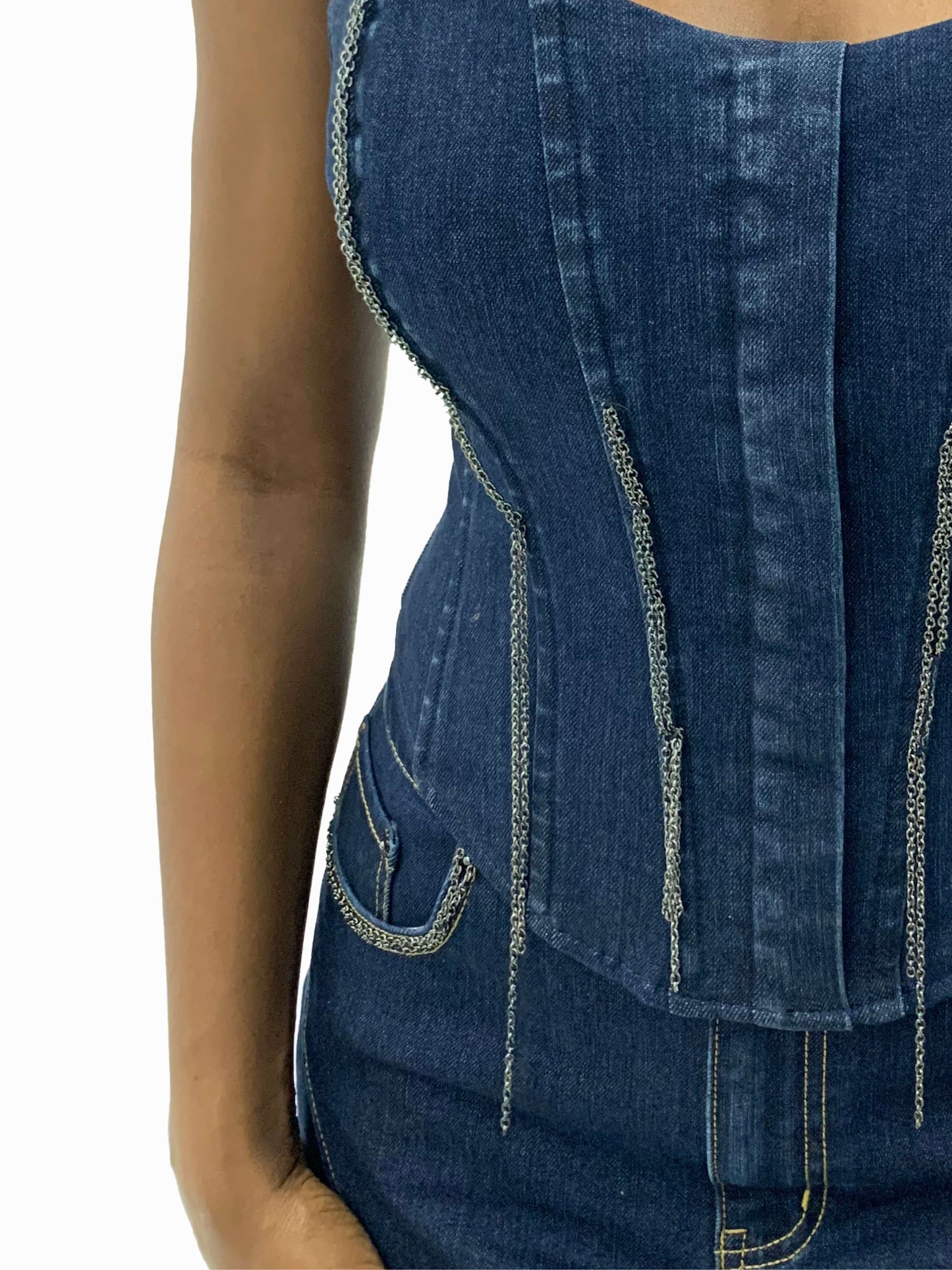 Chain Link Bustier Apple Bottom Jeans