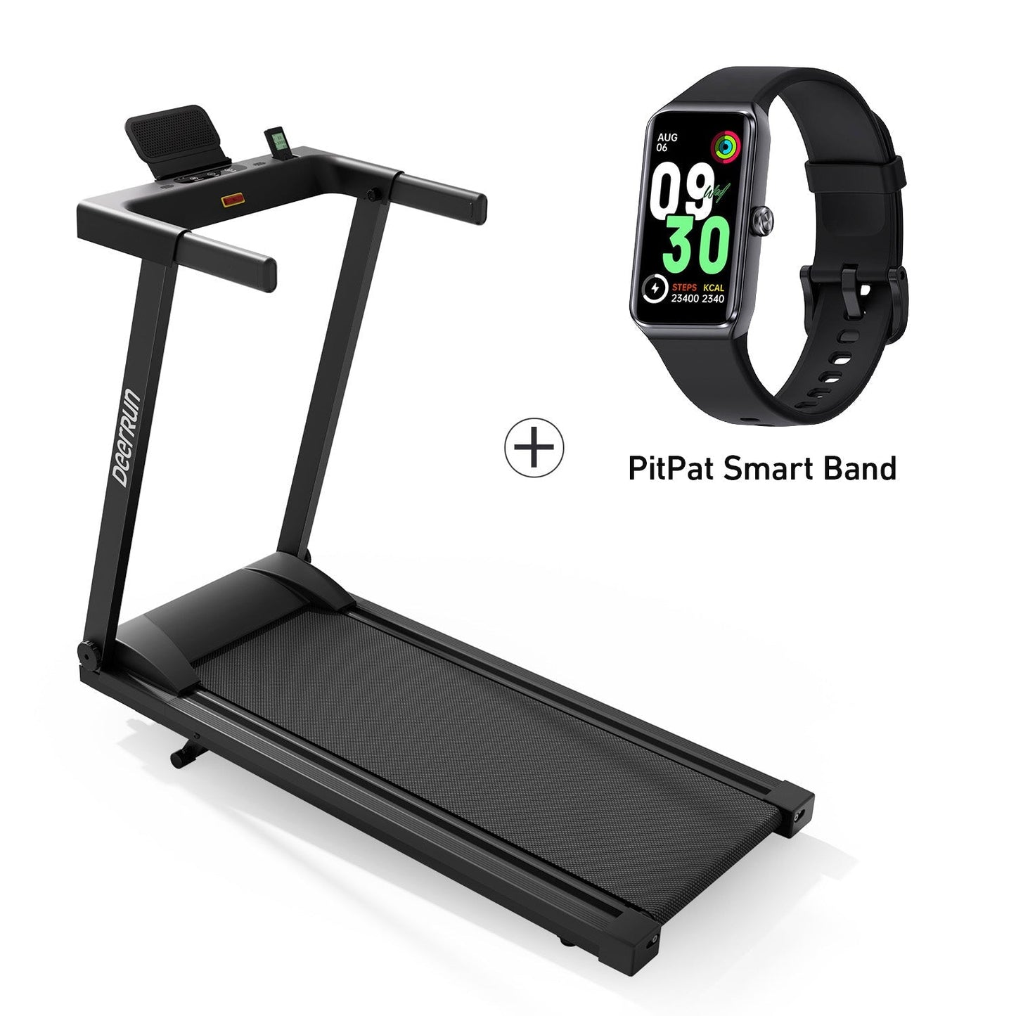 DeerRun All-New 2026 A1 Pro Move+ Smart Foldable Treadmill with 6% Incline & NFC | 350 lbs, 10 mph, Black DeerRun®