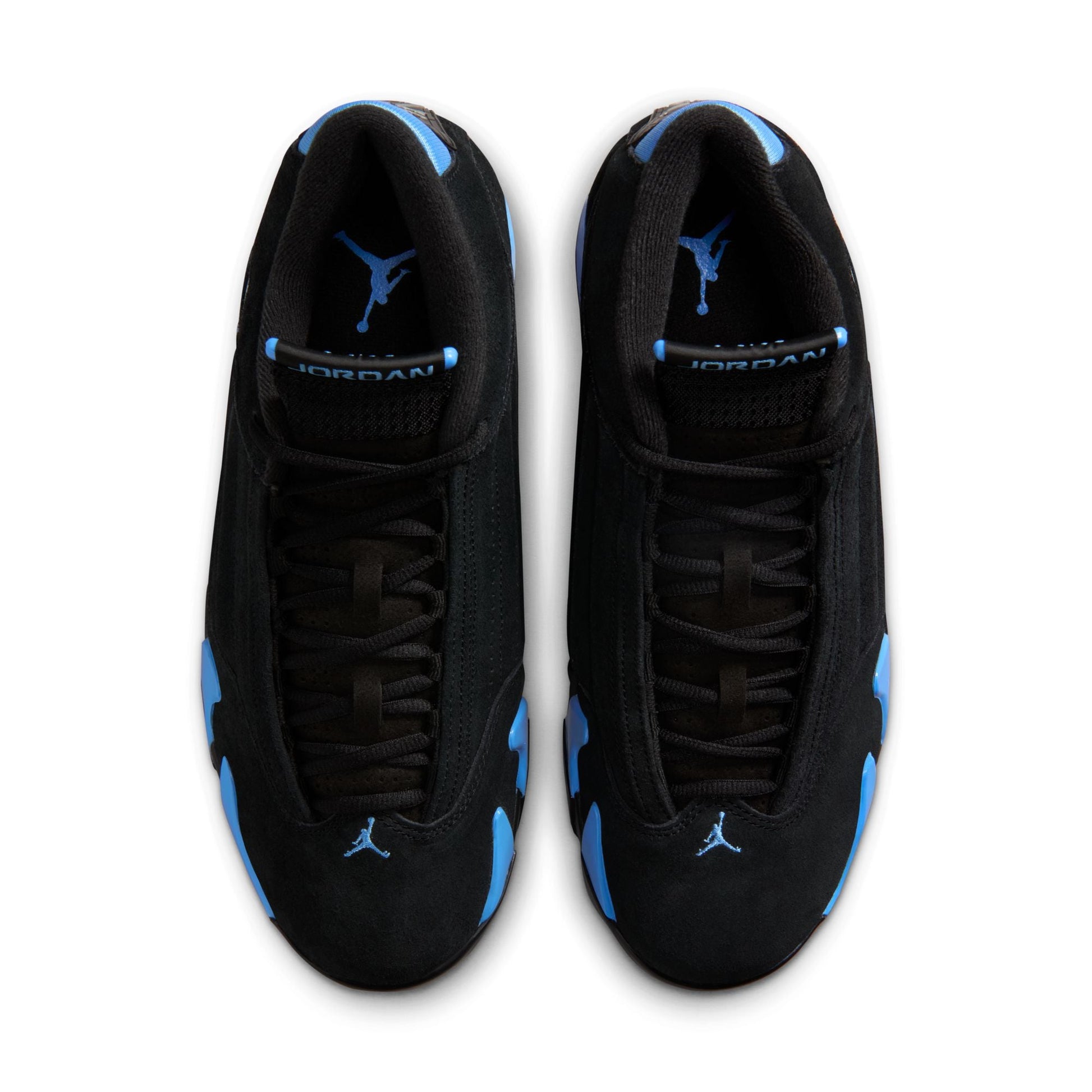 Air Jordan Mens 14 Retro - Black/University Blue Denim Exchange